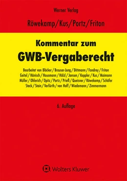 Abbildung von Friton / Kus | Kommentar zum GWB-Vergaberecht | 6. Auflage | 2025 | beck-shop.de