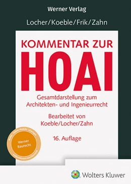 Abbildung von Locher / Koeble | Kommentar zur HOAI | 16. Auflage | 2024 | beck-shop.de