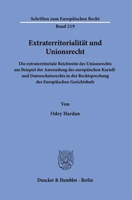 Abbildung von Hardan | Extraterritorialität und Unionsrecht | 1. Auflage | 2024 | beck-shop.de