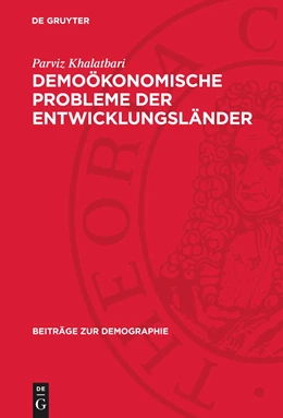 Abbildung von Khalatbari | Demoökonomische Probleme der Entwicklungsländer | 1. Auflage | 1979 | beck-shop.de