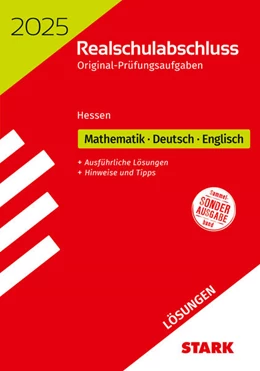 Abbildung von STARK Lösungen zu Original-Prüfungen Realschulabschluss 2025 - Mathematik, Deutsch, Englisch - Hessen | 21. Auflage | 2024 | beck-shop.de