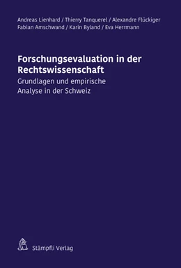 Abbildung von Amschwand / Byland | Forschungsevaluation in der Rechtswissenschaft | 1. Auflage | 2016 | beck-shop.de