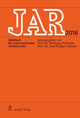 Abbildung von Portmann / Dunand | JAR 2018 | 1. Auflage | 2018 | beck-shop.de