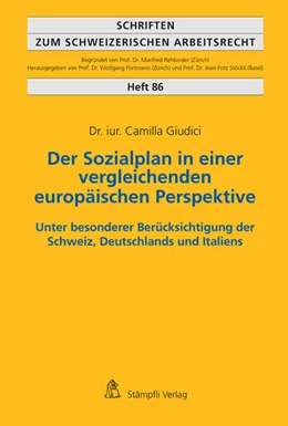 Abbildung von Giudici | Der Sozialplan in einer vergleichenden europäischen Perspektive | 1. Auflage | 2019 | beck-shop.de