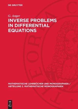 Abbildung von Anger | Inverse Problems in Differential Equations | 1. Auflage | 1990 | beck-shop.de
