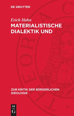 Abbildung von Hahn | Materialistische Dialektik und Klassenbewußtsein | 1. Auflage | 1974 | beck-shop.de