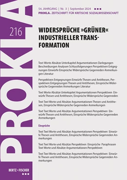Abbildung von Prokla 216 | Widersprüche 'grüner' industrieller Transformation | 1. Auflage | 2024 | beck-shop.de