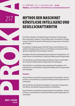 Abbildung von Prokla 217 | Mythos der Maschine? Künstliche Intelligenz und Gesellschaftskritik | 1. Auflage | 2024 | beck-shop.de