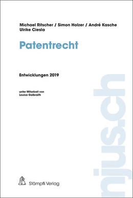 Abbildung von Ritscher / Holzer | Patentrecht, Entwicklungen 2019 | 1. Auflage | 2020 | beck-shop.de