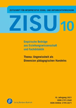 Abbildung von Bonnet / Paseka | ZISU - Zeitschrift für interpretative Schul- und Unterrichtsforschung | 1. Auflage | 2021 | beck-shop.de