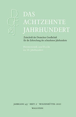 Abbildung von Grunert / Thouard | Das achtzehnte Jahrhundert 45/2 | 1. Auflage | 2021 | beck-shop.de