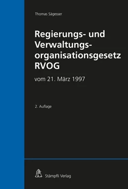 Abbildung von Sägesser | Regierungs- und Verwaltungsorganisationsgesetz RVOG | 2. Auflage | 2022 | beck-shop.de