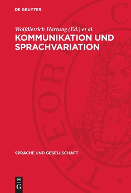 Abbildung von Schönfeld / Hartung | Kommunikation und Sprachvariation | 1. Auflage | 1981 | beck-shop.de