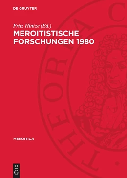 Abbildung von Hintze | Meroitistische Forschungen 1980 | 1. Auflage | 1984 | beck-shop.de