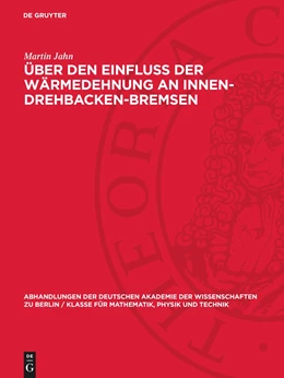 Abbildung von Jahn | Über den Einfluß der Wärmedehnung an Innen-Drehbacken-Bremsen | 1. Auflage | 1963 | beck-shop.de