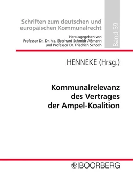 Abbildung von Henneke | Kommunalrelevanz des Vertrages der Ampel-Koalition | 1. Auflage | 2022 | beck-shop.de