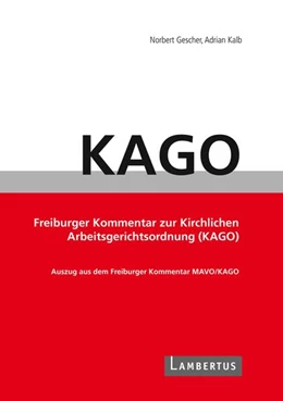 Abbildung von Gescher / Kalb | Handbuch KAGO-Kommentar | 1. Auflage | 2023 | beck-shop.de