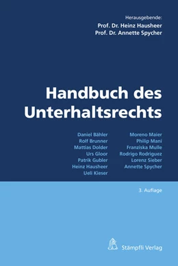 Abbildung von Hausheer / Spycher | Handbuch des Unterhaltsrechts | 3. Auflage | 2023 | beck-shop.de