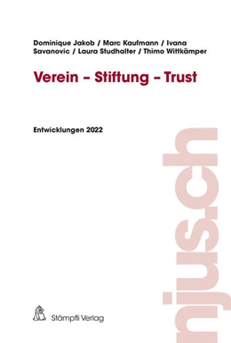 Abbildung von Jakob / Kaufmann | Verein - Stiftung - Trust | 1. Auflage | 2023 | beck-shop.de