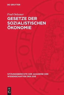 Abbildung von Oelssner | Gesetze der sozialistischen Ökonomie | 1. Auflage | 1975 | beck-shop.de