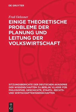 Abbildung von Oelssner | Einige theoretische Probleme der Planung und Leitung der Volkswirtschaft | 1. Auflage | 1964 | beck-shop.de
