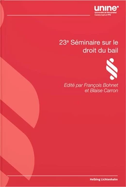 Abbildung von Bohnet / Carron | 23e Séminaire sur le droit du bail | 1. Auflage | 2024 | beck-shop.de