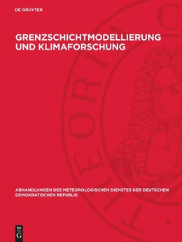 Abbildung von Grenzschichtmodellierung und Klimaforschung | 1. Auflage | 1988 | beck-shop.de