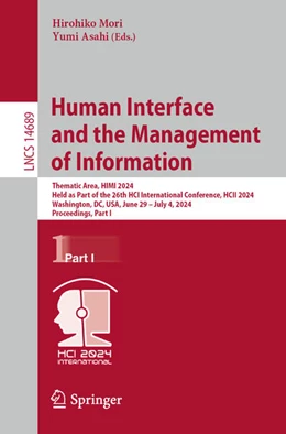 Abbildung von Mori / Asahi | Human Interface and the Management of Information | 1. Auflage | 2024 | beck-shop.de