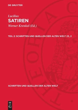 Abbildung von Krenkel / Lucilius | Lucilius: Satiren. Teil 2 | 1. Auflage | 1970 | beck-shop.de
