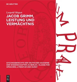 Abbildung von Magon | Jacob Grimm, Leistung und Vermächtnis | 1. Auflage | 1963 | 1963,5 | beck-shop.de