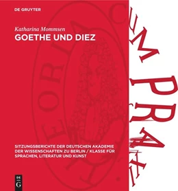 Abbildung von Mommsen | Goethe und Diez | 1. Auflage | 1961 | 1961,4 | beck-shop.de