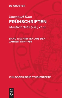 Abbildung von Buhr / Kant | Schriften aus den Jahren 1754–1759 | 1. Auflage | 1961 | beck-shop.de