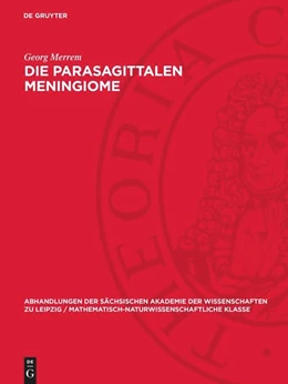 Abbildung von Merrem | Die parasagittalen Meningiome | 1. Auflage | 1971 | 51,3 | beck-shop.de