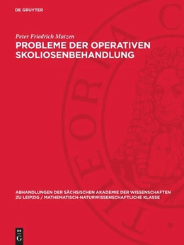 Abbildung von Matzen | Probleme der operativen Skoliosenbehandlung | 1. Auflage | 1968 | 50,1 | beck-shop.de