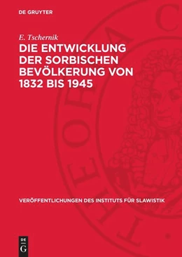 Abbildung von Tschernik | Die Entwicklung der sorbischen Bevölkerung von 1832 bis 1945 | 1. Auflage | 1954 | 4 | beck-shop.de