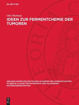 Abbildung von Warburg | Ideen zur Fermentchemie der Tumoren | 1. Auflage | 1947 | 1947,3 | beck-shop.de