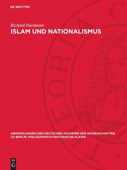 Abbildung von Hartmann | Islam und Nationalismus | 1. Auflage | 1948 | beck-shop.de