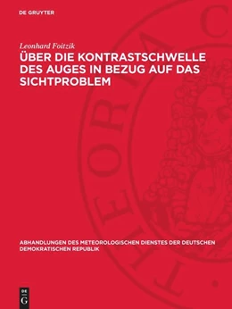 Abbildung von Foitzik | Über die Kontrastschwelle des Auges in Bezug auf das Sichtproblem | 1. Auflage | 1951 | 8 | beck-shop.de