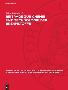 Abbildung von Rammler | Beiträge zur Chemie und Technologie der Brennstoffe | 1. Auflage | 1971 | 51,1 | beck-shop.de