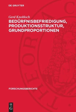 Abbildung von Knobloch | Bedürfnisbefriedigung, Produktionsstruktur, Grundproportionen | 1. Auflage | 1974 | 10 | beck-shop.de