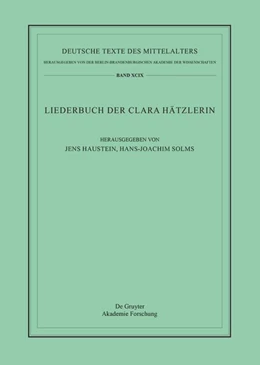 Abbildung von Haustein / Solms | Liederbuch der Clara Hätzlerin | 1. Auflage | 2025 | beck-shop.de