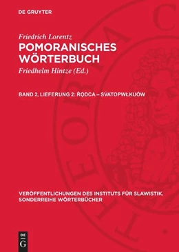 Abbildung von Hintze / Lorentz | Band 2, Lieferung 2 Řǫdca – Sv́atopwłkuȯw | 1. Auflage | 1969 | beck-shop.de