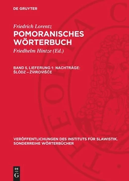 Abbildung von Hintze / Lorentz | Band 5, Lieferung 1 Nachträge: šlȯdz – žv́irov́išče | 1. Auflage | 1983 | beck-shop.de