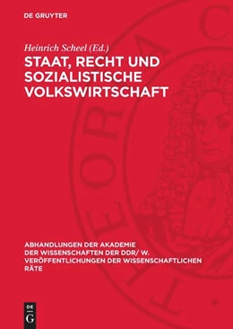 Abbildung von Scheel | Staat, Recht und sozialistische Volkswirtschaft | 1. Auflage | 1981 | 1981,1 | beck-shop.de