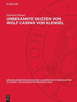Abbildung von Hempel | Unbekannte Skizzen von Wolf Caspar von Klengel | 1. Auflage | 1958 | 49,4 | beck-shop.de