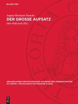 Abbildung von Francke / Podczeck | Der grosse Aufsatz | 1. Auflage | 1962 | 53,3 | beck-shop.de
