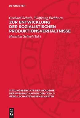 Abbildung von Schulz / Scheel | Zur Entwicklung der sozialistischen Produktionsverhältnisse | 1. Auflage | 1977 | 1976,12 | beck-shop.de