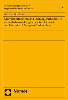 Abbildung von Urich-Erber | Äquivalenzstörungen und Leistungserschwernisse im deutschen und englischen Recht sowie in den Principles of European Contract Law | 1. Auflage | 2008 | beck-shop.de