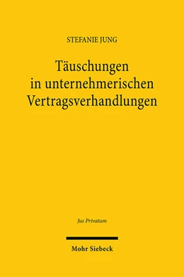 Abbildung von Jung | Täuschungen in unternehmerischen Vertragsverhandlungen | 1. Auflage | 2024 | 276 | beck-shop.de