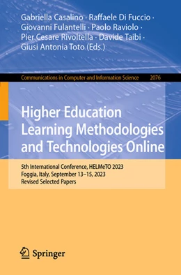 Abbildung von Casalino / Di Fuccio | Higher Education Learning Methodologies and Technologies Online | 1. Auflage | 2024 | 2076 | beck-shop.de